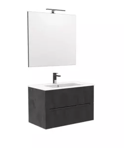 Mobile bagno 'canaletto' grigio, 80 cm